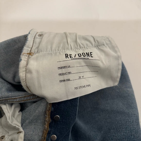 RE/DONE 70’s Stove Pipe in Medium Stone Wash - Picture 6 of 11